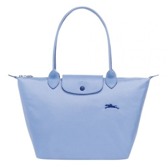 Le Pliage Club Shoulder Bag Blue Women Longchamp 70th Anniversary Edition