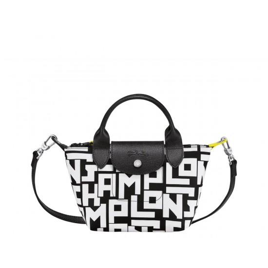 Le Pliage Lgp Bag with Handle Xs Black White Women Longchamp