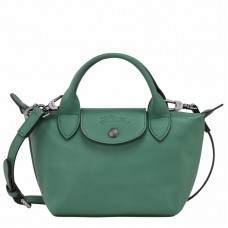 Le Pliage Xtra Leather Handbag Xs Sage Women Longchamp