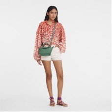 Le Pliage Xtra Leather Handbag Xs Sage Women Longchamp