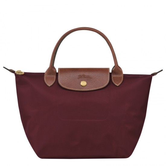 Longchamp Women Le Pliage Original S Handbag Recycled Canvas Burgundy