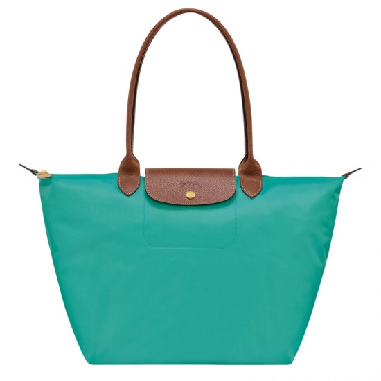 Longchamp Women Le Pliage Original L Tote Bag Recycled Canvas Turquoise