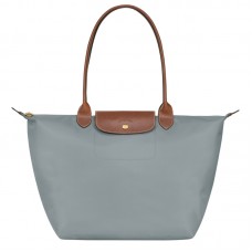 Longchamp Women Le Pliage Original L Tote Bag Recycled Canvas Steel