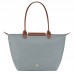 Longchamp Women Le Pliage Original L Tote Bag Recycled Canvas Steel