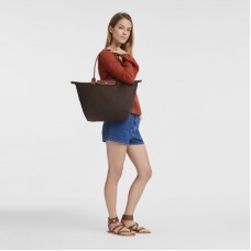 Longchamp Women Le Pliage Original L Tote Bag Recycled Canvas Ebony