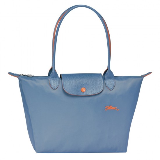 Le Pliage Club Shoulder L Bag Blue Mist Women Longchamp 70th Anniversary Edition