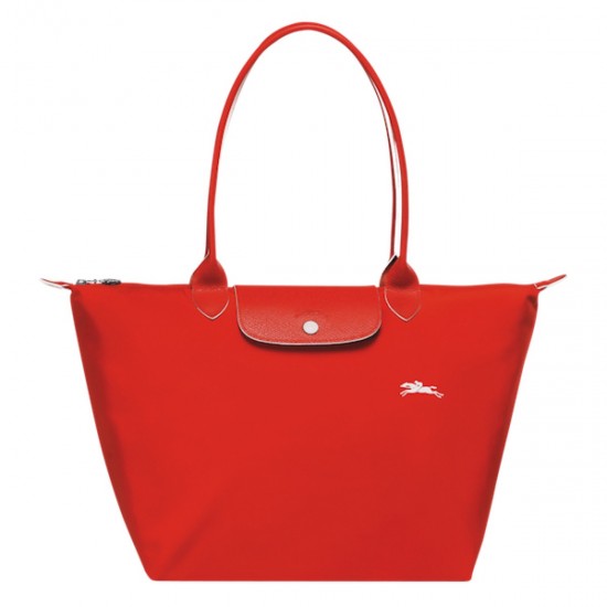Le Pliage Club Shoulder L Bag Vermilion Women Longchamp 70th Anniversary Edition