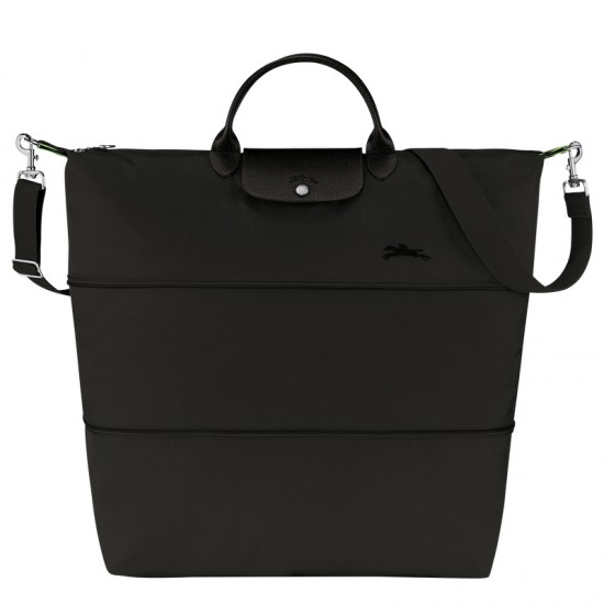Le Pliage Green Travel Bag Expandable Black Women Longchamp