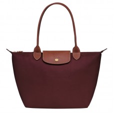 Longchamp Women Le Pliage Original M Tote Bag Recycled Canvas Burgundy