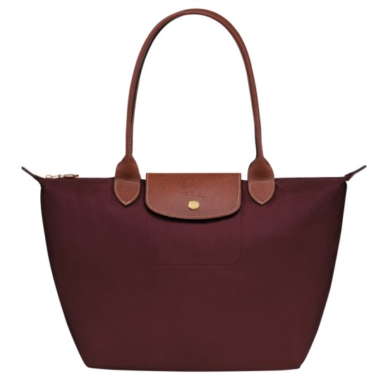 Longchamp Women Le Pliage Original M Tote Bag Recycled Canvas Burgundy