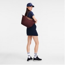 Longchamp Women Le Pliage Original M Tote Bag Recycled Canvas Burgundy
