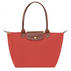 Longchamp Women Le Pliage Original M Tote Bag Recycled Canvas Tomato