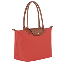 Longchamp Women Le Pliage Original M Tote Bag Recycled Canvas Tomato