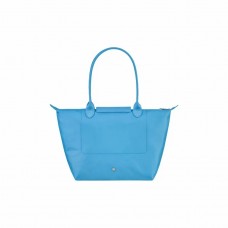 Longchamp x André joint Le Pliage 31 graffiti printed canvas Shoulder Bag Blue Women