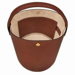 Longchamp Epure Leather Bucket Bag S Brown Women