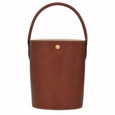 Longchamp Epure Leather Bucket Bag S Brown Women