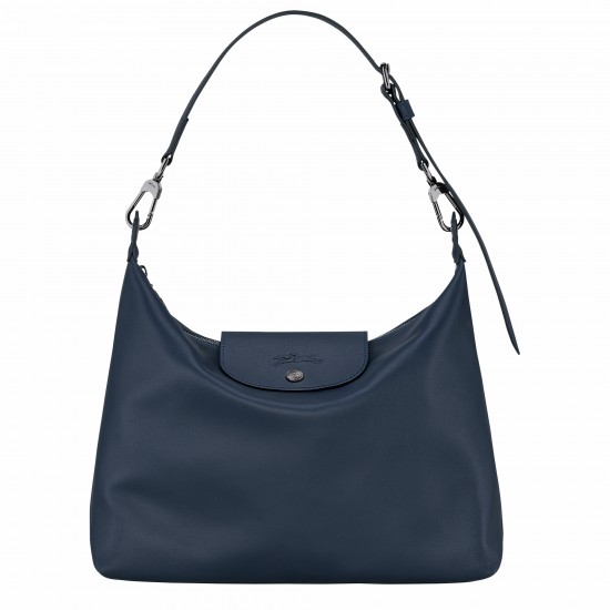 Longchamp Le Pliage Xtra M Hobo Bag Navy Leather Women