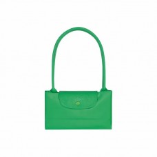 Longchamp X André Joint Le Pliage 31 Graffiti Printed Canvas Shoulder Bag Green Women