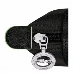 Longchamp Le Pliage Green Coin Purse Black Recycled Canvas Women