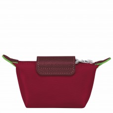 Longchamp Le Pliage Original Coin Purse Red Recycled Canvas Women