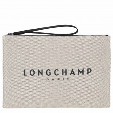 Longchamp Roseau Pouch Ecru Canvas Women