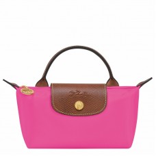 Longchamp Le Pliage Original Canvas Pouch with Handle Candy Women