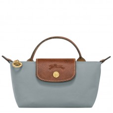 Longchamp Le Pliage Original Pouch with Handle Steel Women