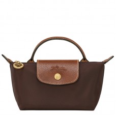 Longchamp Le Pliage Original Pouch with Handle Ebony Women