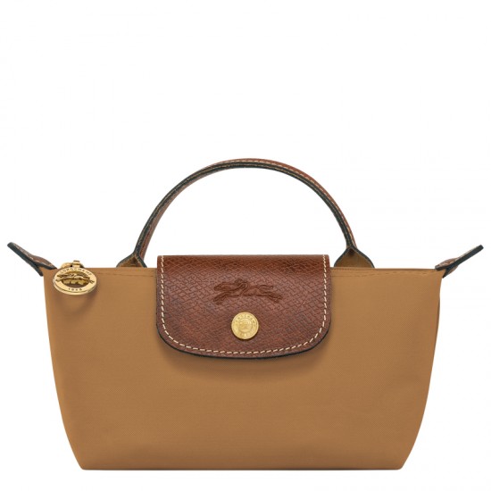 Longchamp Le Pliage Original Pouch with Handle Fawn Women