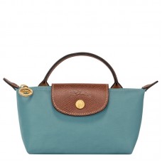 Longchamp Le Pliage Original Pouch with Handle Eucalyptus Recycled Canvas Women