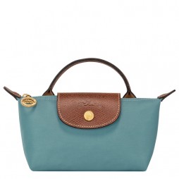 Longchamp Le Pliage Original Pouch with Handle Eucalyptus Recycled Canvas Women