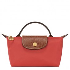 Longchamp Le Pliage Original Pouch with Handle Tomato Women