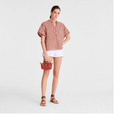 Longchamp Le Pliage Original Pouch with Handle Tomato Women