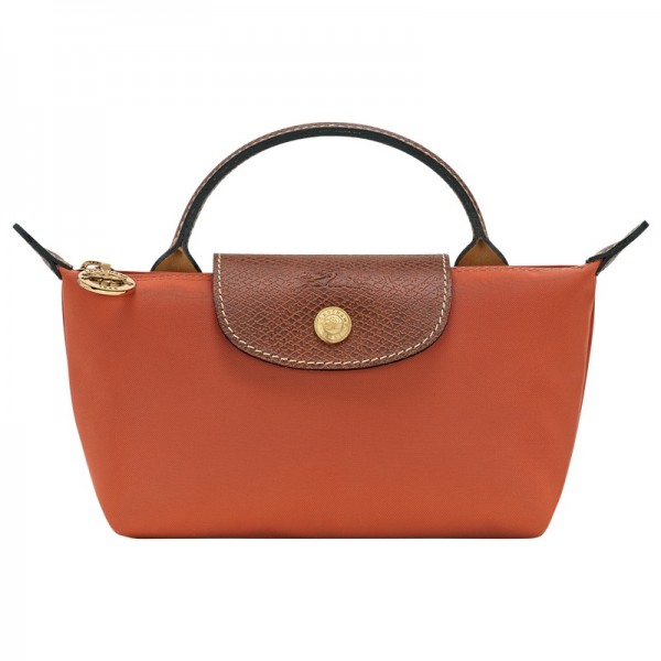 Longchamp Le Pliage Original Pouch with Handle Brick