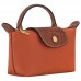 Longchamp Le Pliage Original Pouch with Handle Brick Recycled Canvas Women