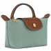 Longchamp Le Pliage Original Pouch with Handle Celadon Recycled Canvas Women