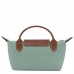Longchamp Le Pliage Original Pouch with Handle Celadon Recycled Canvas Women