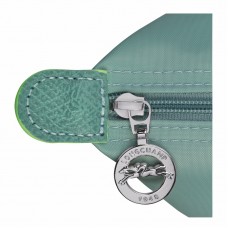 Longchamp Le Pliage Green Pouch with Handle Lagoon Women