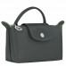 Longchamp Le Pliage Green Pouch with Handle Grey Women