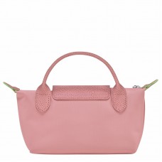 Longchamp Le Pliage Green Pouch with Handle Petal Pink Women