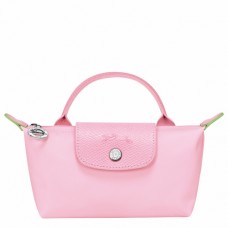 Longchamp Le Pliage Green Pouch with Handle Pink Women