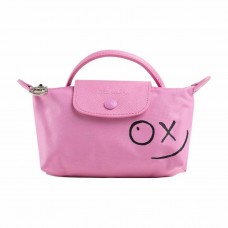 Longchamp X André Saraiva Le Pliage Pouch Pink Women