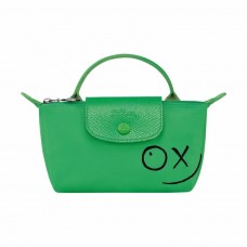 Longchamp X André Saraiva Le Pliage Pouch Green Women