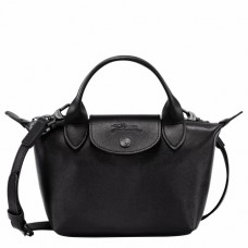 Longchamp Le Pliage Xtra Leather Handbag XS Black Women