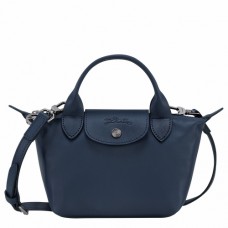 Longchamp Le Pliage Xtra Leather Handbag XS Navy Women