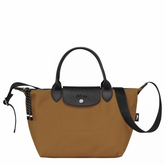 Women Longchamp Le Pliage Energy S Handbag Recycled Canvas Tobacco