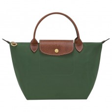 Longchamp Le Pliage Original S Handbag British Green Recycled Canvas Women
