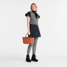 Longchamp Le Pliage Original S Handbag Brick Recycled Canvas Women