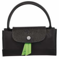 Longchamp Le Pliage Green S Handbag Recycled Canvas Black Women