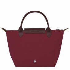 Longchamp Le Pliage Green S Handbag Recycled Canvas Red Women